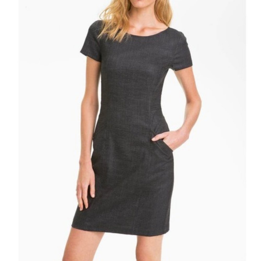 Theory Gray Nuriana Sheath Dress